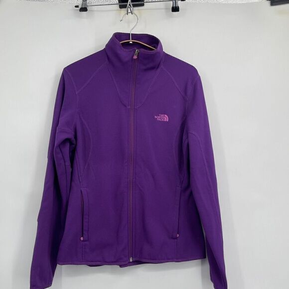 The North Face Purple Mock Neck Full Zip Long Sleeve Jacket Size Medium - Picture 1 of 5